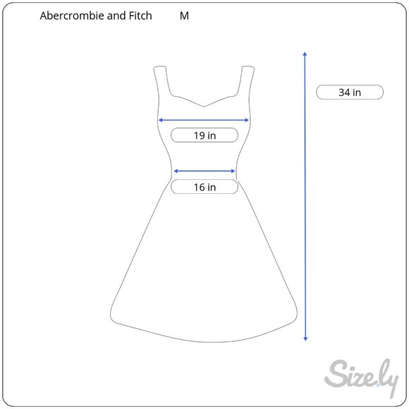 Abercrombie & Fitch White and Blue Floral Dress, Full Sleeves, Size M - Picture 10 of 10